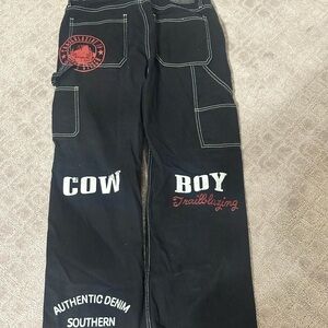 PacSun Black and Red Men's Jeans